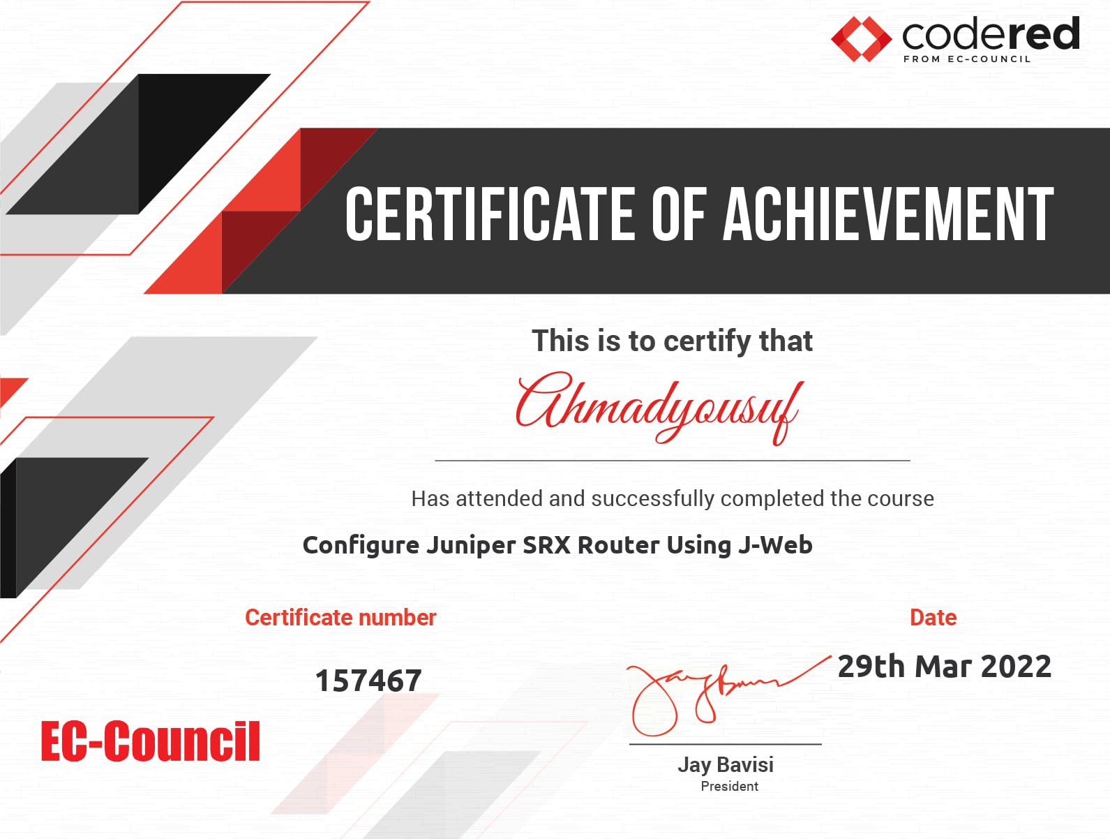 Juniper SRX Router Config certificate